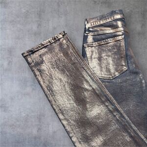 a.n.a Shiny Copper Coated Skinny Jeans